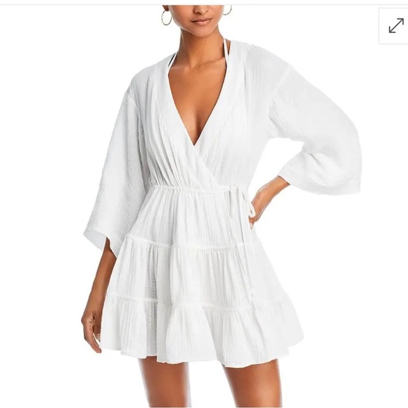 Cinq à Sept White Torey Mini Dress Cover Up | XL - Picture 1 of 7
